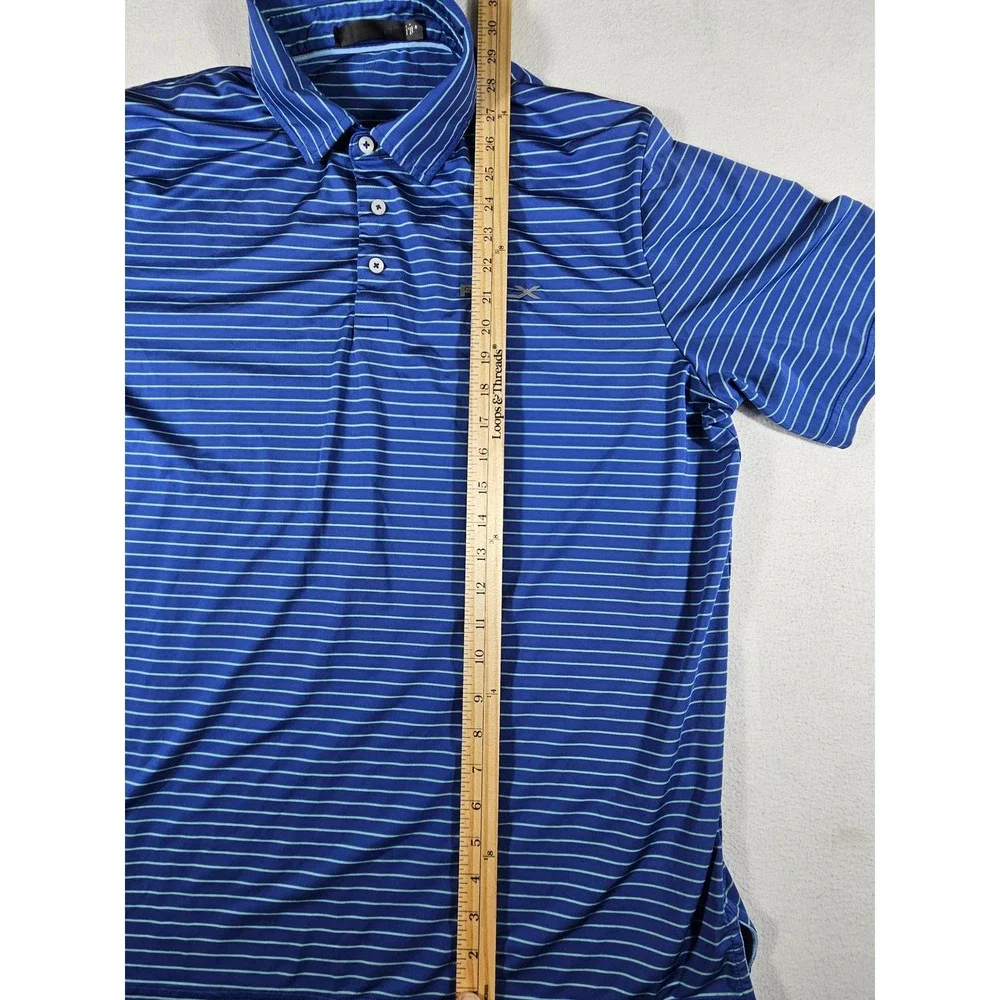 RLX Ralph Lauren‎ Mens Striped Golf Polo Shirt Blue Green XL Short Sleeve - Picture 7 of 11